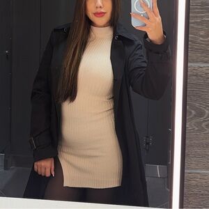 Cream Dress with slit